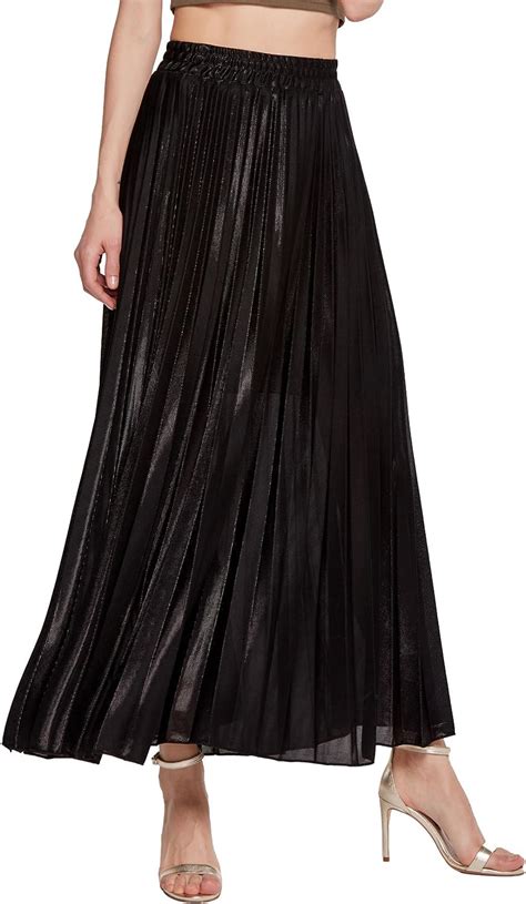 shimmer pleated accordion skirt